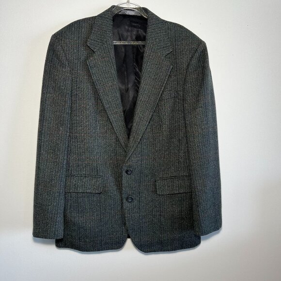 Haggar Jackets & Blazers - Haggar Blazer Men/Women Green Multi wool blend tweed Women size 10 button close